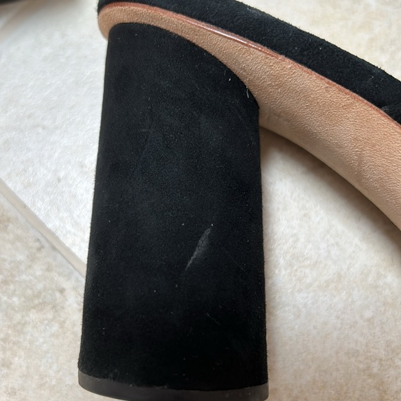 LOEFFLER RANDALL Black Suede Knot Slide 3 1/2” ROUND Heel size 9.5 - Picture 4 of 8